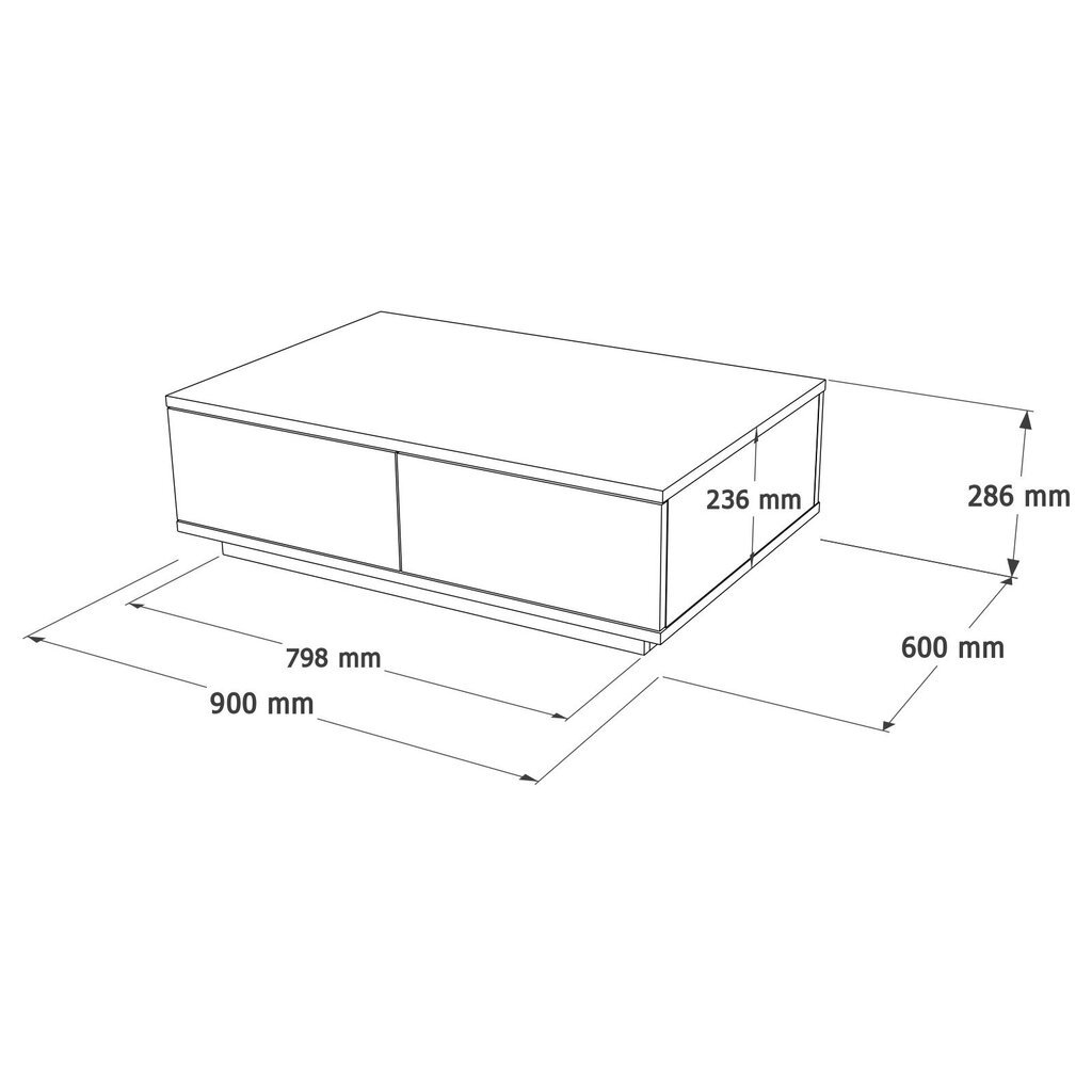 Elutoamööbli komplekt Asir, 180x44,6x44,5cm, 90x28,6x60cm, valge/beež hind ja info | TV alused | kaup24.ee