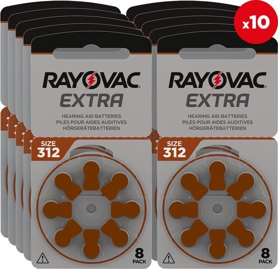 Patareid Rayovac Extra 312AUX PR41, 80 tk цена и информация | Patareid | kaup24.ee