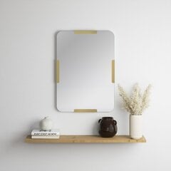 Зеркало Asir, 50x70см, золотистое цена и информация | Зеркала | kaup24.ee
