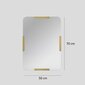 Peegel Asir, 50x70cm, kuldne цена и информация | Vannitoa peeglid | kaup24.ee