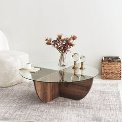 Кофейный столик Asir, 90x30x90см, темно-коричневый цена и информация | Журнальные столики | kaup24.ee