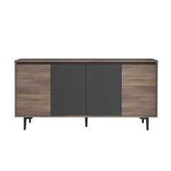 Шкаф для хранения Asir, 160x78,6x40см, серый/коричневый цена и информация | Столы-консоли | kaup24.ee
