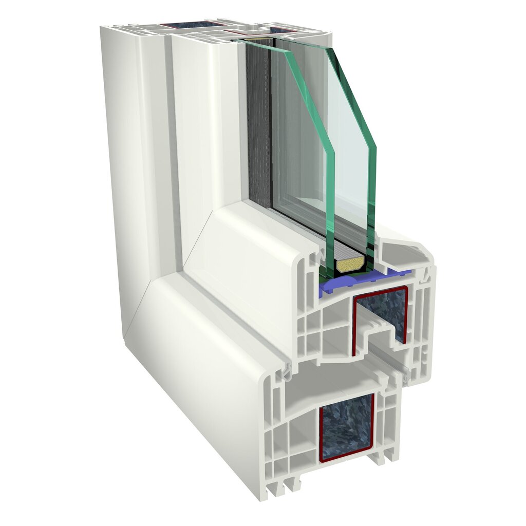 Pvc aken 600 x 630, valge hind ja info | Plastikaknad | kaup24.ee