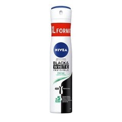 Pihustatav deodorant Nivea Black & White Invisible Fresh, 200 ml hind ja info | Deodorandid | kaup24.ee