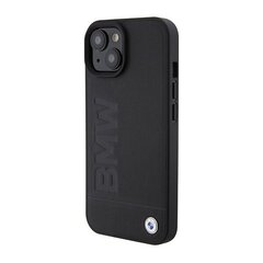 BMW BMHMP15SSLLBK iPhone 15 6.1" czarny|black Magsafe hardcase Signature Logo Imprint цена и информация | Чехлы для телефонов | kaup24.ee