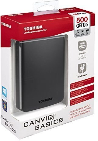 Väline kõvaketas Toshiba Canvio Basics 500 GB 2.5", USB 3.0 hind ja info | Välised kõvakettad (SSD, HDD) | kaup24.ee