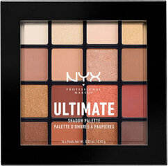 Lauvärvipalett Nyx Ultimate Shadow Palette Warm Neutrals hind ja info | Ripsmetušid, lauvärvid, silmapliiatsid, seerumid | kaup24.ee