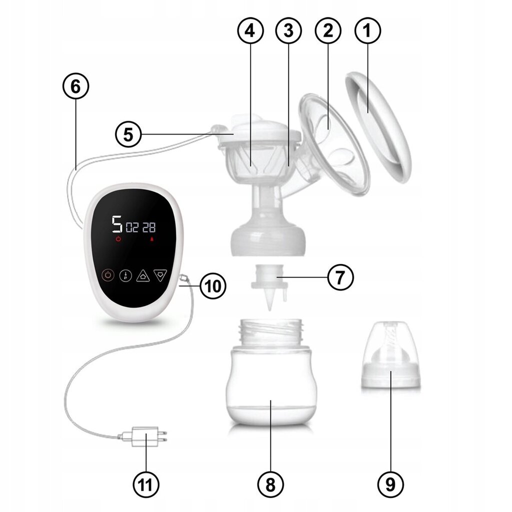Kahefaasiline elektriline rinnapump koos tarvikutega, Berdsen hind ja info | Rinnapumbad | kaup24.ee