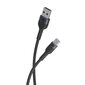 Forever Flexible cable USB - USB-C 1,0 m 3A black hind ja info | Mobiiltelefonide kaablid | kaup24.ee