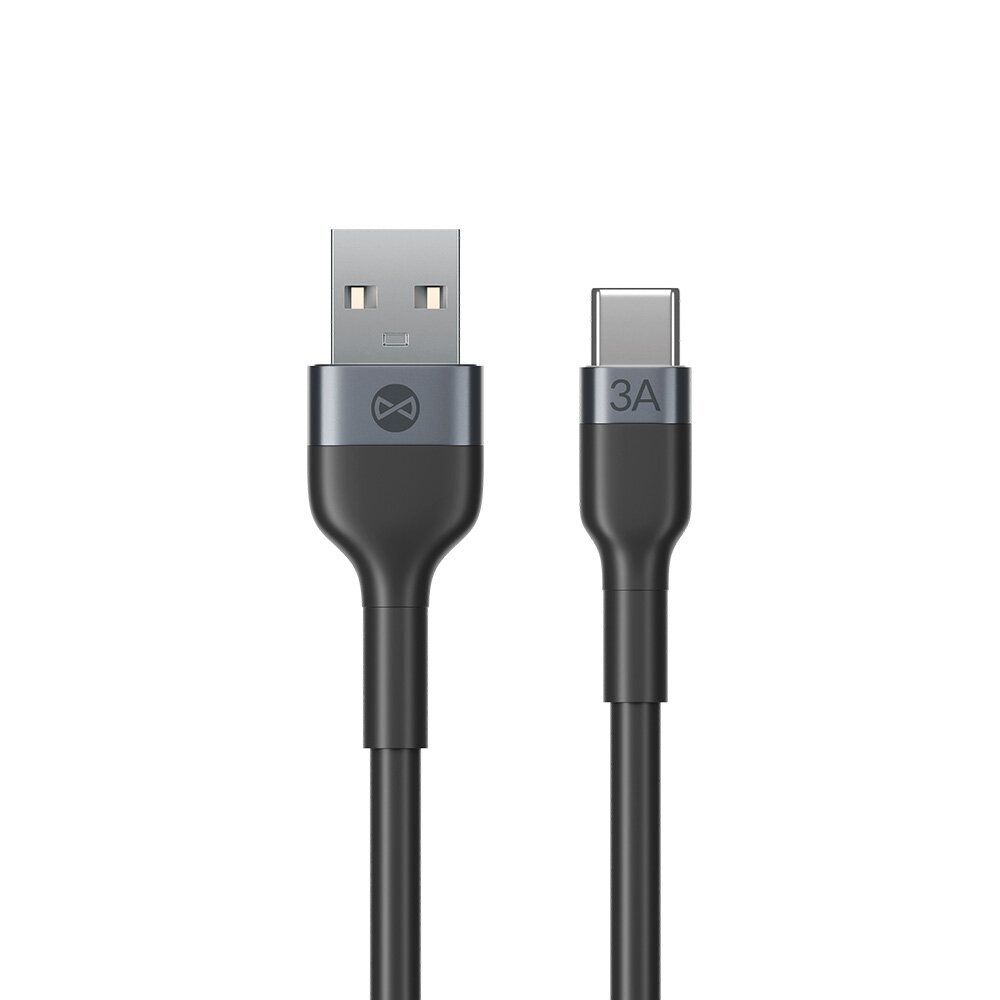 Forever Flexible cable USB - USB-C 1,0 m 3A black цена и информация | Mobiiltelefonide kaablid | kaup24.ee