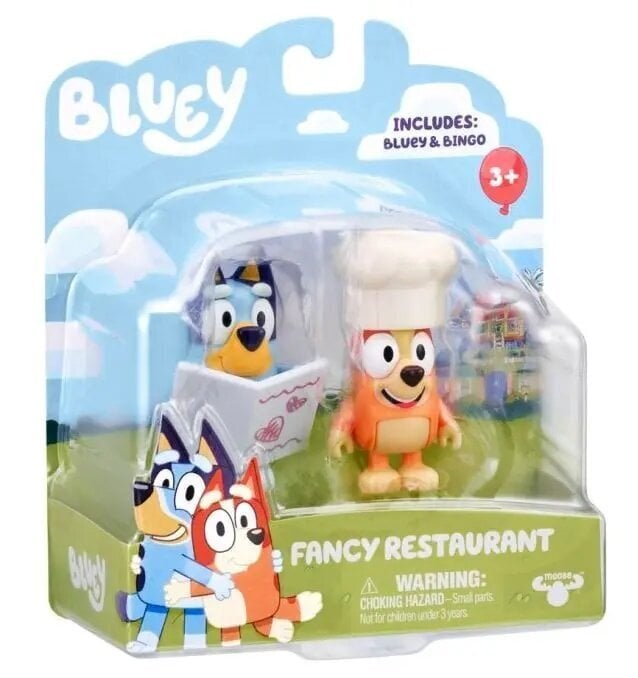 Figuuride komplekt: Bluey ja Bingo väljamõeldud restoran цена и информация | Poiste mänguasjad | kaup24.ee