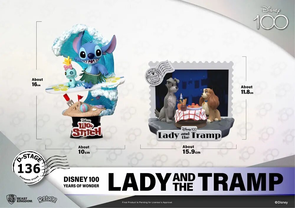 Figuuride komplekt Disney Lady And The Tramp, 12 cm hind ja info | Poiste mänguasjad | kaup24.ee