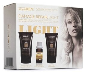 Plaukų priežiūros priemonių rinkinys Saryna Key Damage Repair Light Treatment Travel Set: šampūnas, 40 ml + plaukų kaukė, 40 ml + plaukų aliejus, 10 ml цена и информация | Маски, масла, сыворотки | kaup24.ee