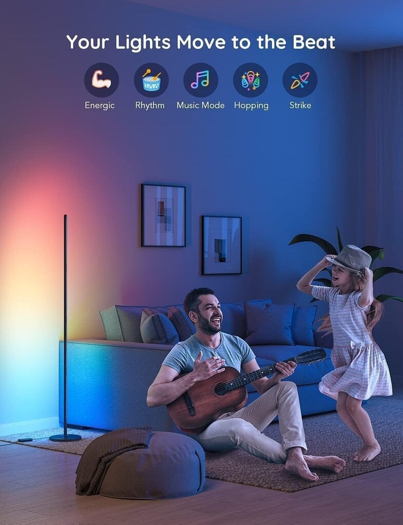 Govee RGBIC LED Floor Lamp WiFi цена и информация | Põrandalambid | kaup24.ee