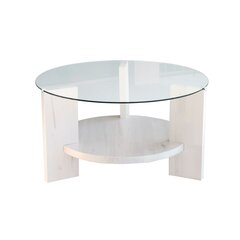 Кофейный столик Asir, 75x40x75см, белый цена и информация | Журнальные столики | kaup24.ee