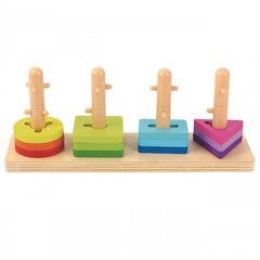Игрушечный сортировщик форм TOOKY TOY с цветными блоками цена и информация | Развивающие игрушки | kaup24.ee