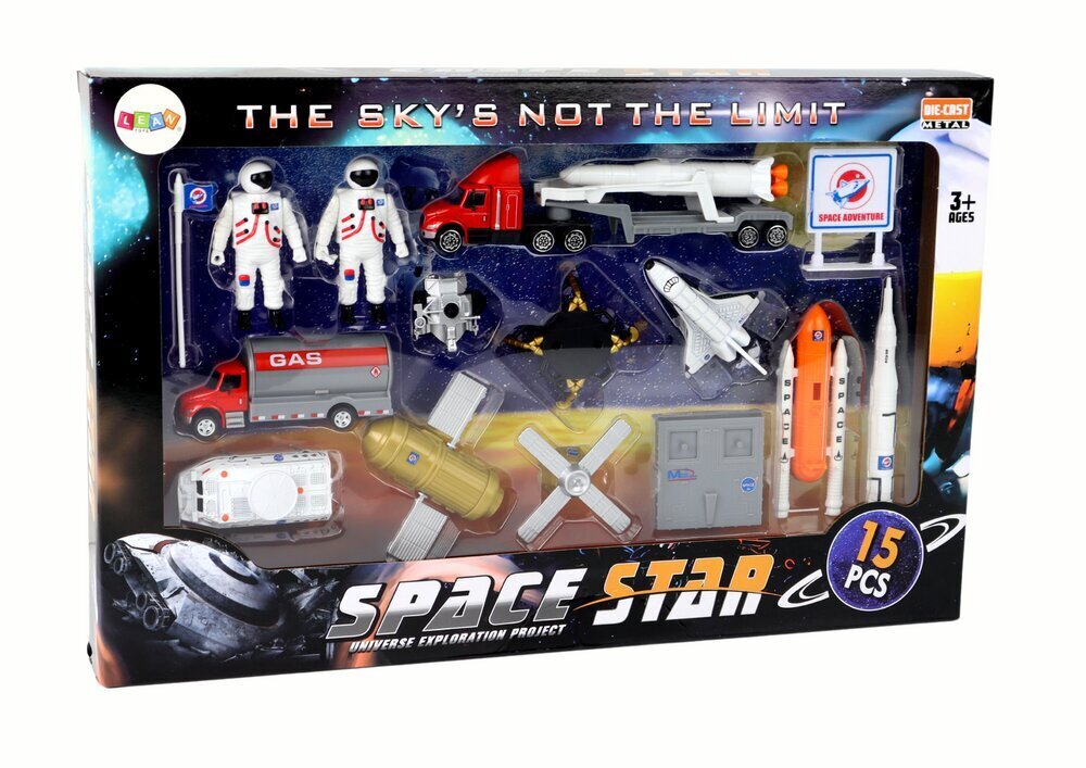 Transpordikomplekt Lean Tys Space Star, 15-osaline цена и информация | Poiste mänguasjad | kaup24.ee