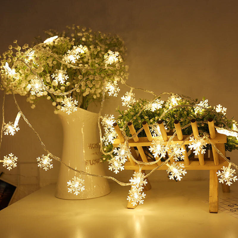 Lumehelvestega jõulutuled, 10m, 100 LED, Livman TY-101 hind ja info | Jõulutuled | kaup24.ee
