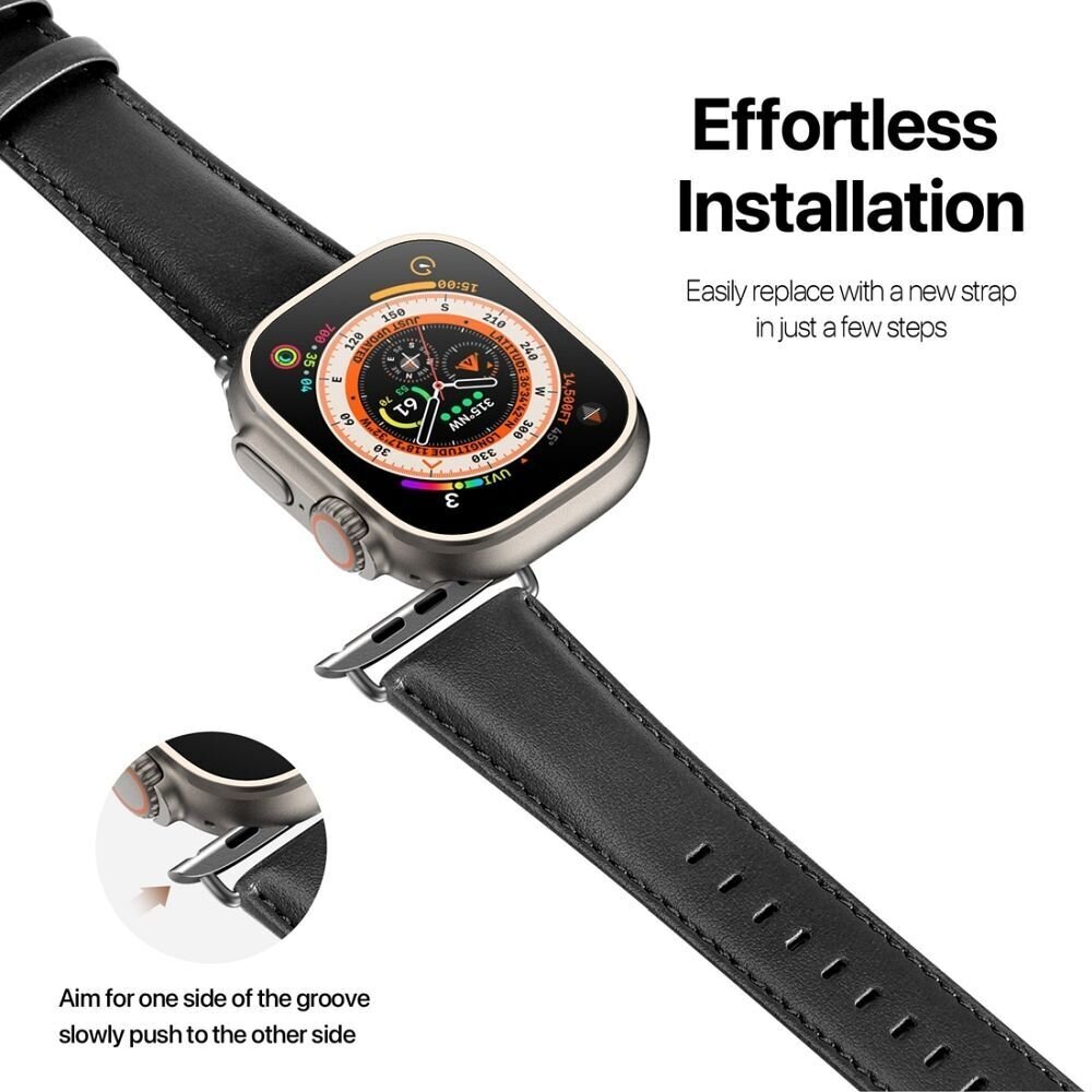 Dux Ducis YS Apple Watchile 38 / 40 / 41 mm, must hind ja info | Nutikellade ja nutivõrude tarvikud | kaup24.ee