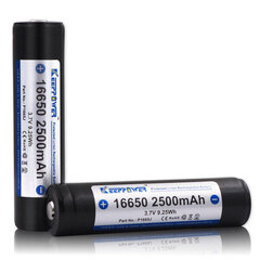 Aku Keeppower 16650 2500mAh Li-Ion 3.7V 7A kaitsega, 1 tk hind ja info | Patareid | kaup24.ee