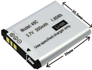 Аккумулятор BL-40C 500мАч 3,7В цена и информация | Батарейки | kaup24.ee