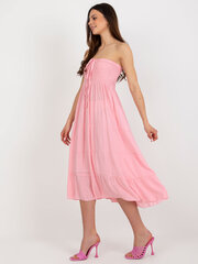 Воздушное платье-бандо с рюшами, розовое цена и информация | Платья | kaup24.ee