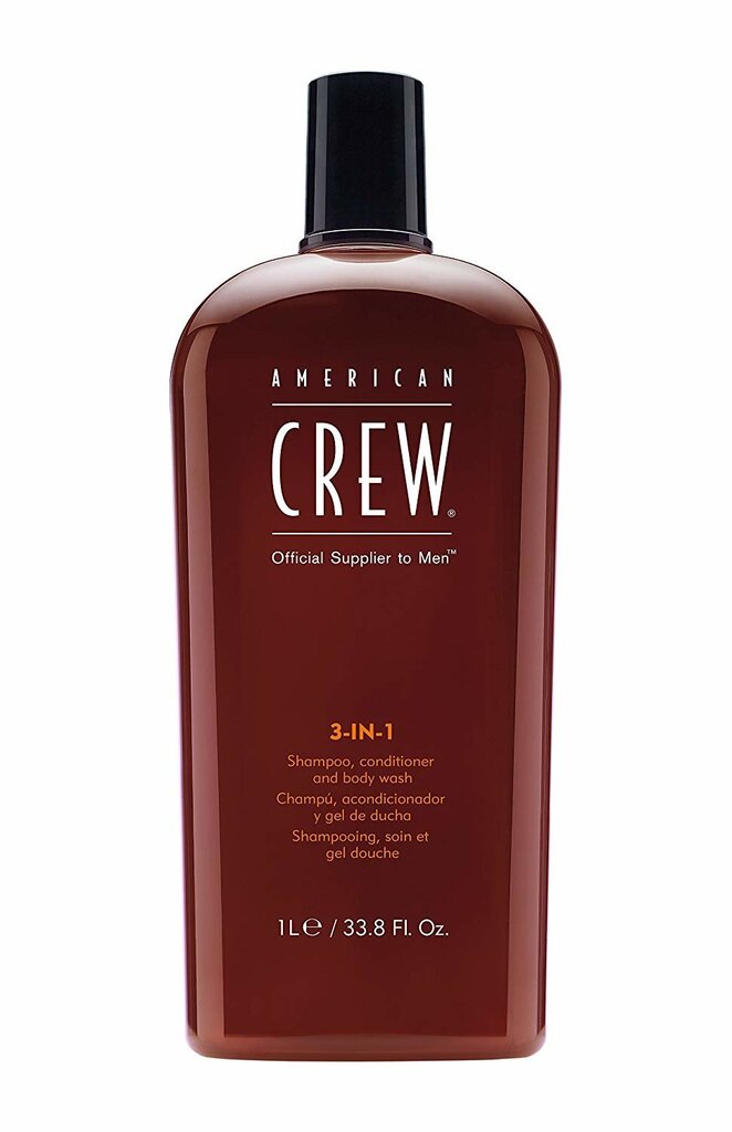 Šampoon, palsam ja dušigeel American Crew Official Supplier To Men 3-In-1 1000 ml hind ja info | Šampoonid | kaup24.ee