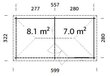 Aiapaviljon Melanie 7,0 + 8,1 m² halli puidukaitsega цена и информация | Kuurid ja aiamajad | kaup24.ee