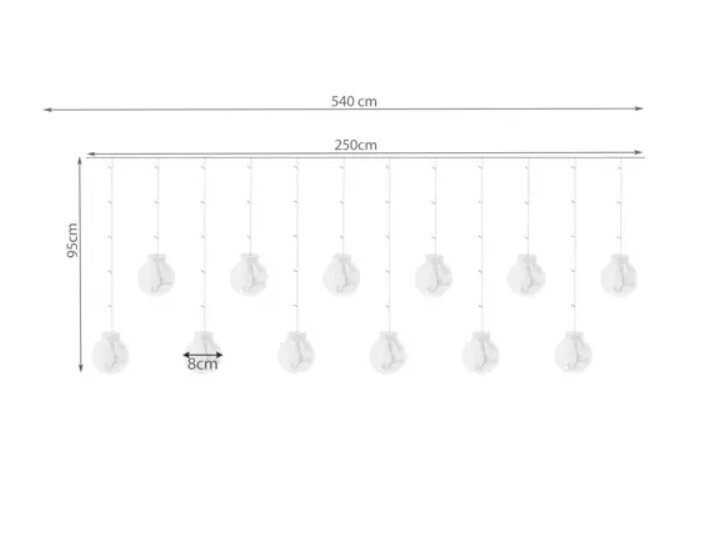 Valguskett 108 LED USB soe valge цена и информация | Jõulutuled | kaup24.ee