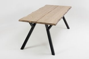 Стол Lana 200x90 см, коричневый цена и информация | Кухонные и обеденные столы | kaup24.ee