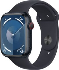 Apple Watch Series 9 GPS + Cellular 45mm Midnight Aluminium Case with Midnight Sport Band - M/L MRMD3KS/A цена и информация | Смарт-часы (smartwatch) | kaup24.ee