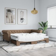 Diivanvoodi väljatõmmatava osaga vidaXL, 90x200 cm цена и информация | Кровати | kaup24.ee