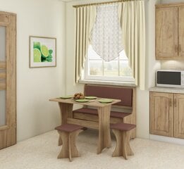 Столовый набор со стульями, дубовый / коричневый цвет цена и информация | Комплекты мебели для столовой | kaup24.ee