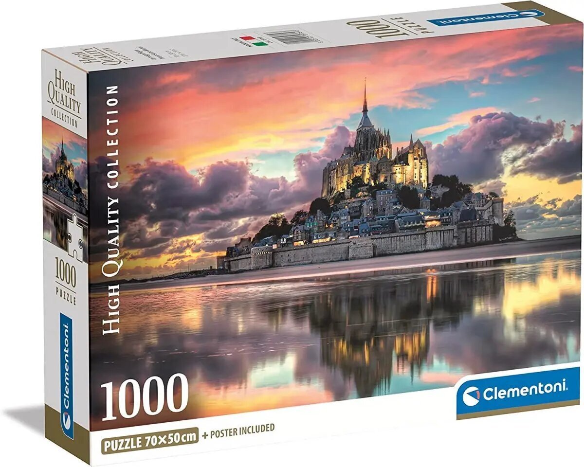 Pusle Clementoni Le Magnifique Mont Saint-Michel, 1000 tk hind ja info | Pusled | kaup24.ee