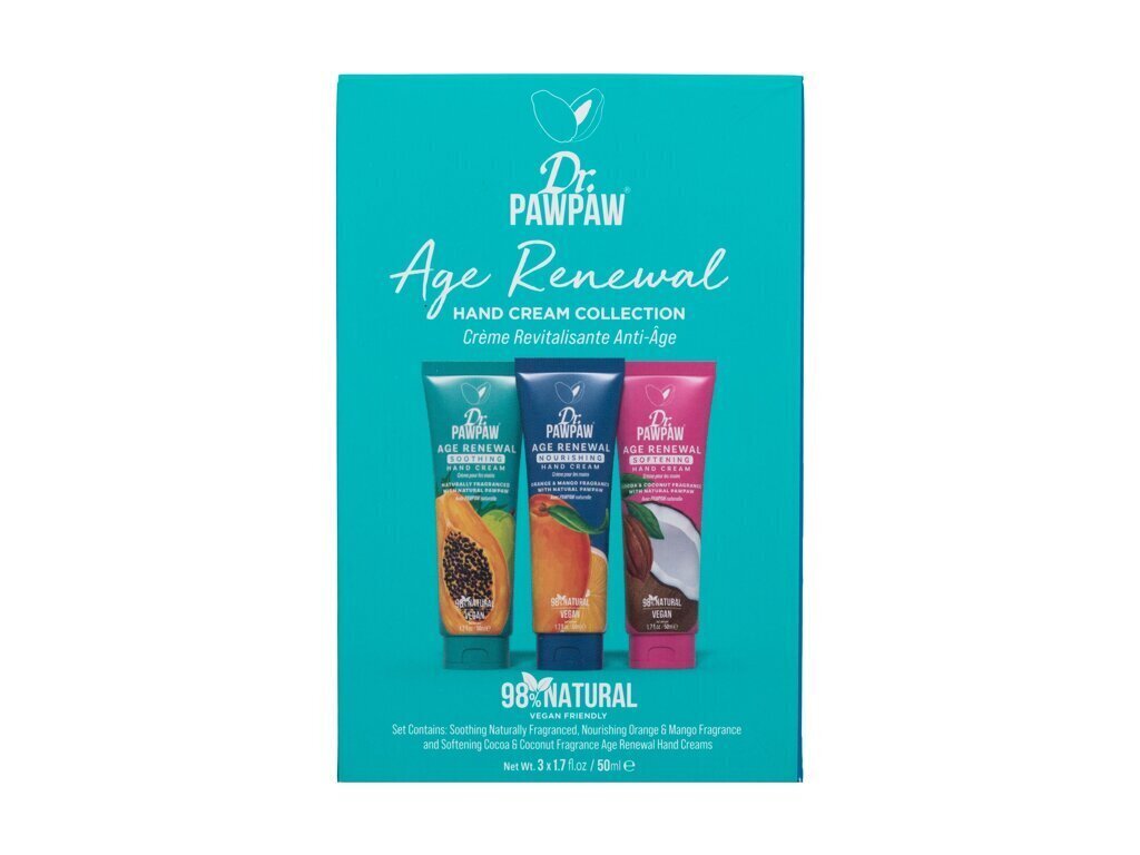 Kätekreemide komplekt Dr. PawPaw Age Renewal naistele, 50 ml, 3 tk. цена и информация | Kehakreemid, kehaspreid | kaup24.ee