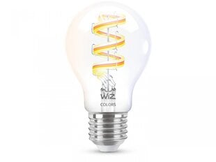 Lambipirn WiZ Smart Lamp, E27, A60, RGB, Wi-Fi, 2200-6500 K, 470 lm, Clear, 1tk цена и информация | Лампочки | kaup24.ee