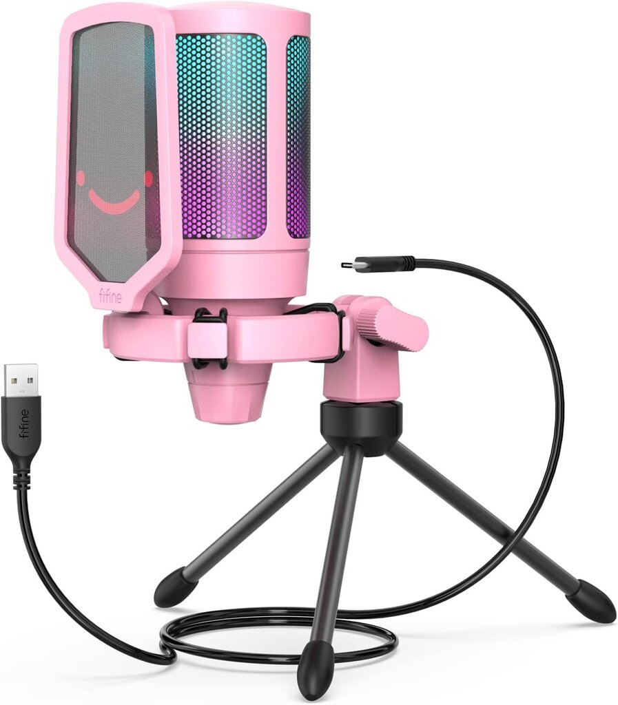 Fifine A6VP RGB Pink hind ja info | Mikrofonid | kaup24.ee