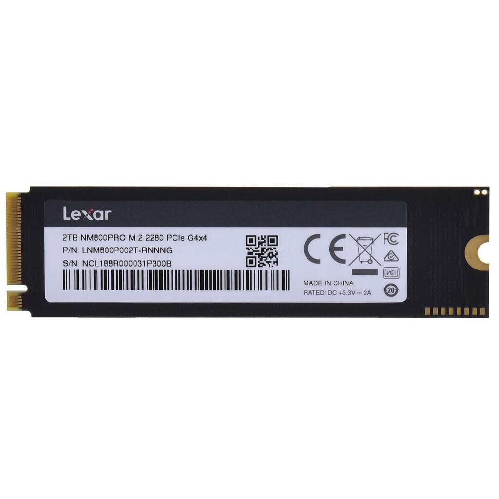 Lexar NM800 Pro 2TB M.2 2280 (LNM800P002T-RNNNG) цена и информация | Sisemised kõvakettad (HDD, SSD, Hybrid) | kaup24.ee