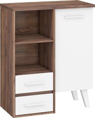 Шкафчик Nordis 1D2S, коричневый/белый цена и информация | Шкафчики в гостиную | kaup24.ee