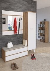 Комплект мебели для прихожей Nordis, светло-коричневый/белый цвет цена и информация | Meblocross Мебель для прихожей | kaup24.ee