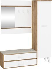 Комплект мебели для прихожей Nordis, светло-коричневый/белый цвет цена и информация | Комплекты в прихожую | kaup24.ee