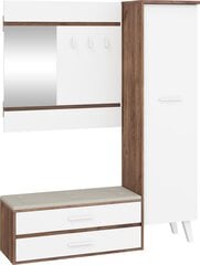 Комплект мебели для прихожей Nordis, коричневый/белый цена и информация | Meblocross Мебель для прихожей | kaup24.ee