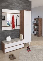 Комплект мебели для прихожей Nordis, коричневый/белый цена и информация | Комплекты в прихожую | kaup24.ee