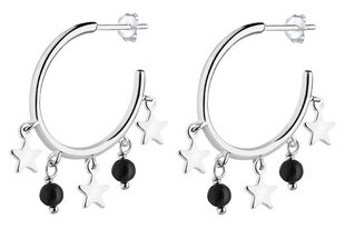 Серебряные круглые серьги JVD с подвесками, SVLE0896XH2ON00 цена и информация | Серьги | kaup24.ee