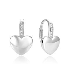 Серебряные серьги в форме сердца Beneto AGUC1775 цена и информация | Серьги | kaup24.ee