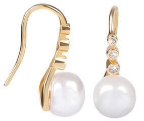 JwL Luxury Pearls Позолоченные серебряные серьги с правой жемчужиной JL0411 sJL0411 цена и информация | Серьги | kaup24.ee