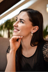 Hõbedased kõrvarõngad naistele JwL Luxury Pearls JL0534 sJL0534 hind ja info | Kõrvarõngad | kaup24.ee