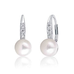 JwL Luxury Pearls Серебряные серьги с жемчугом и цирконами JL0601 sJL0601 цена и информация | Серьги | kaup24.ee