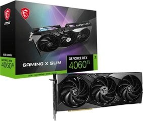 MSI GeForce RTX 4060 Ti Gaming X Slim 8G (V515-059R) цена и информация | Видеокарты | kaup24.ee