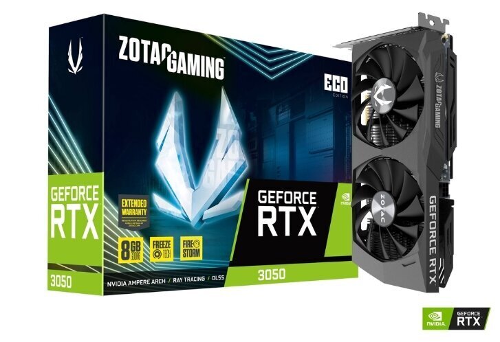 Zotac Gaming GeForce RTX 3050 Eco (ZT-A30500K-10M) цена и информация | Videokaardid (GPU) | kaup24.ee